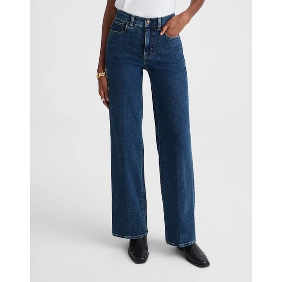 Madewell Denim - Madewell  The Wide-Leg‎ Jean in Super Stretch Denim Size 28